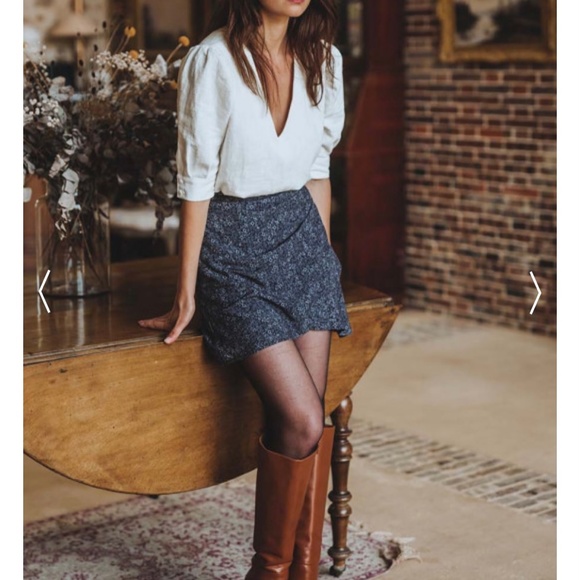 Floral Wrap skirt Saaj made in France - Picture 3 of 4